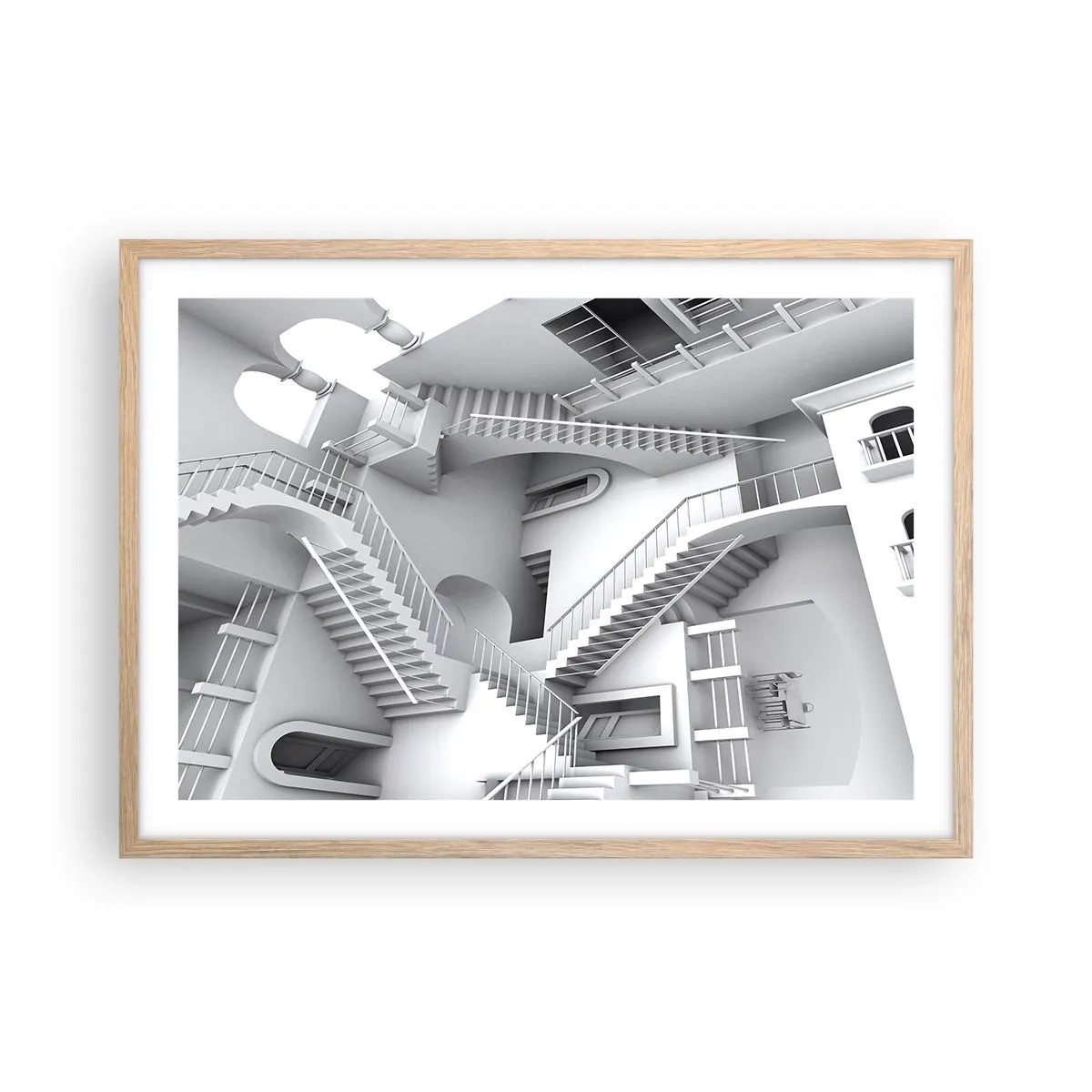 Poster in einem Rahmen aus heller Eiche - Die Paradoxien des Weltraums - 70x50 cm