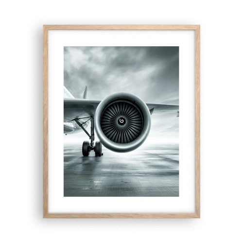 Poster in einem Rahmen aus heller Eiche - Die Macht ist da! - 40x50 cm