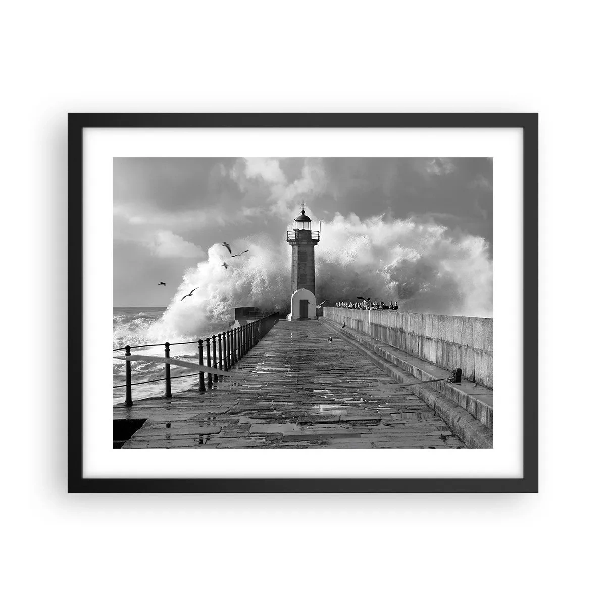 Poster in einem schwarzem Rahmen - Furchtlos - 50x40 cm