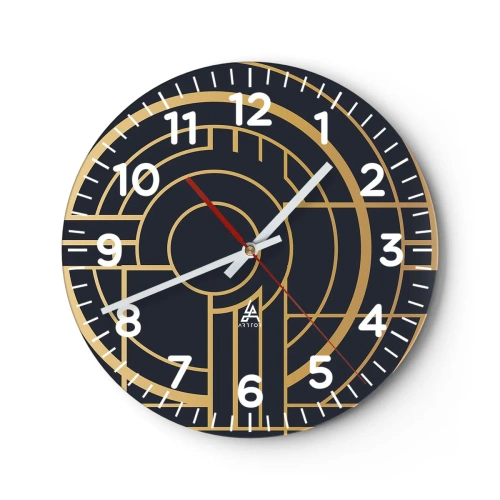 Wanduhr - Glasuhr - Wendungen der Dinge - 30x30 cm