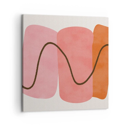 Bild auf Leinwand - Leinwandbild - Sanfte Bewegung der Formen - 60x60 cm