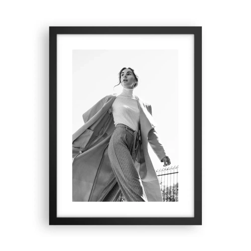 Poster in einem schwarzem Rahmen - Gehst du mit mir? - 30x40 cm