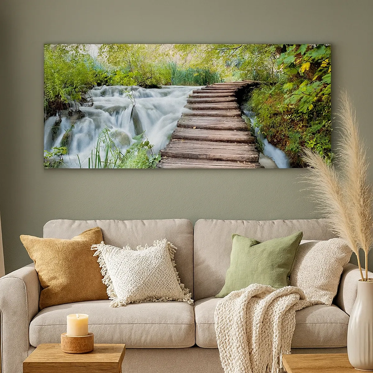 Bild auf Leinwand - Leinwandbild - Das Wasser ist überhaupt nicht ruhig - 30x30 cm