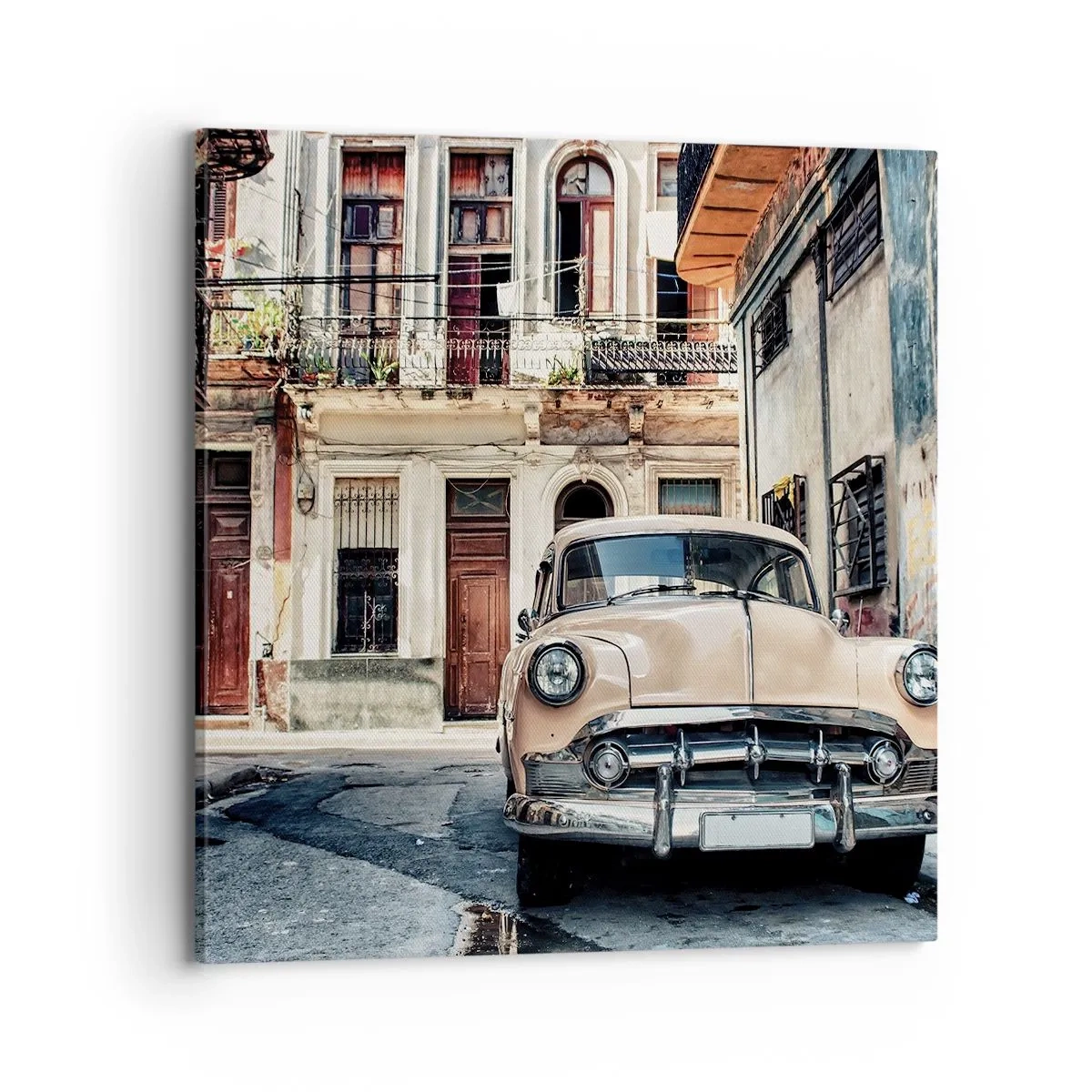 Bild auf Leinwand - Leinwandbild - Die Siesta in Havanna - 70x70 cm