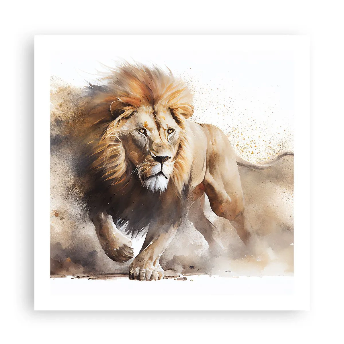 Poster - Der König zog um - 60x60 cm