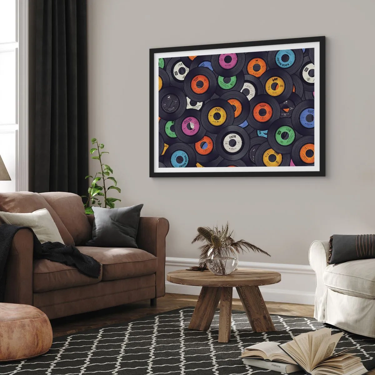 Poster in einem schwarzem Rahmen - Farben der Klassiker - 40x30 cm