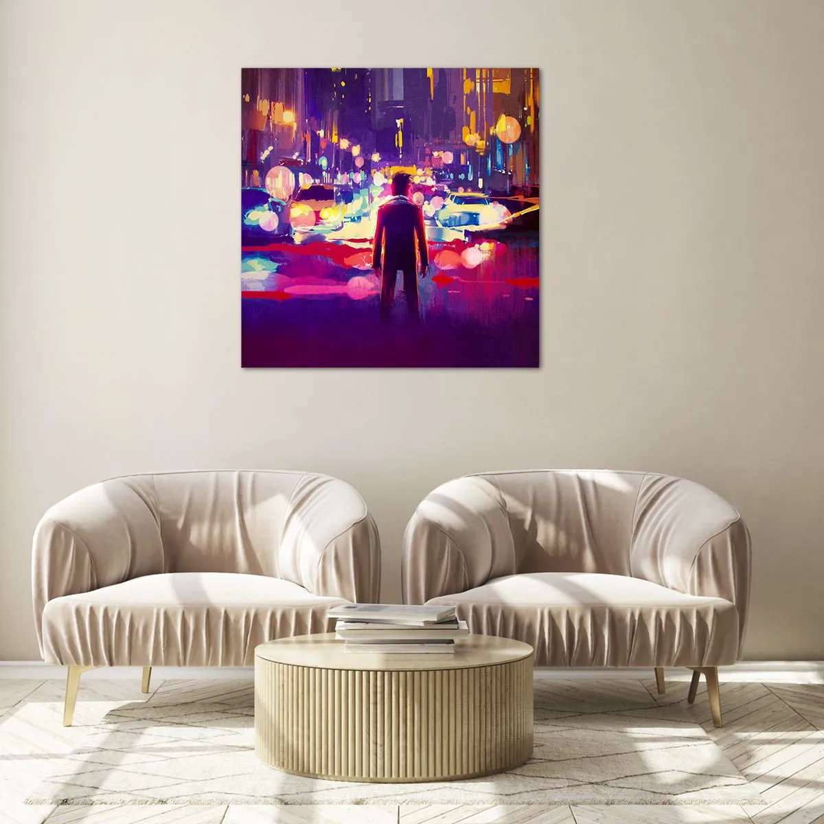 Glasbild - Bild auf glas - Eingetaucht in das Licht - 40x40 cm