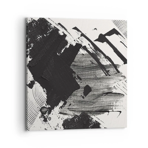 Bild auf Leinwand - Leinwandbild - Abstraktion – Ausdruck von Schwarz - 70x70 cm