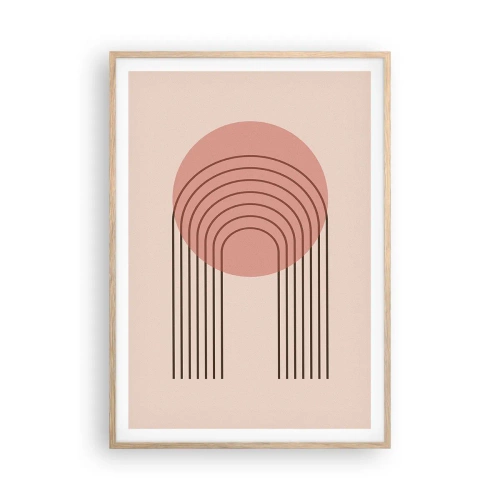 Poster in einem Rahmen aus heller Eiche - Unwiderstehliche Anziehungskraft - 70x100 cm