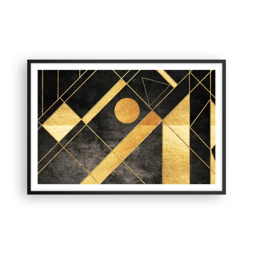 Poster in einem schwarzem Rahmen - Die Sonne der Wüste - 91x61 cm