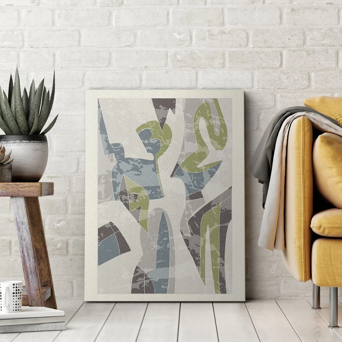Bild auf Leinwand - Leinwandbild - Komposition hinter dem Glas - 55x100 cm