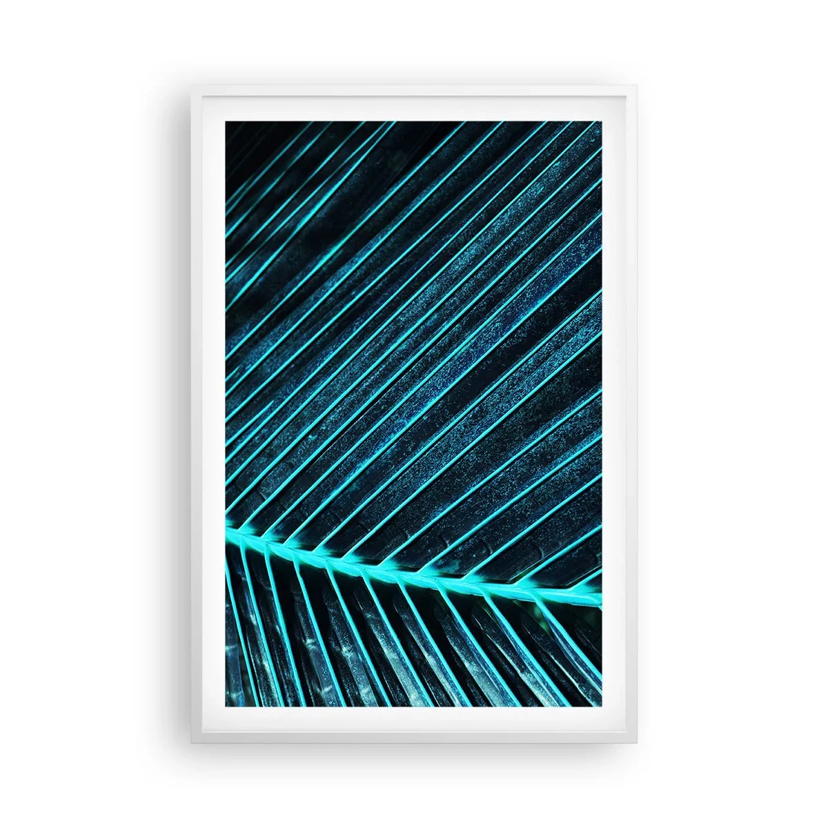 Poster in einem weißen Rahmen - Grüne Textur - 61x91 cm