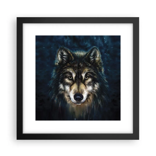 Poster in einem schwarzem Rahmen - Alpha? Und Omega - 30x30 cm