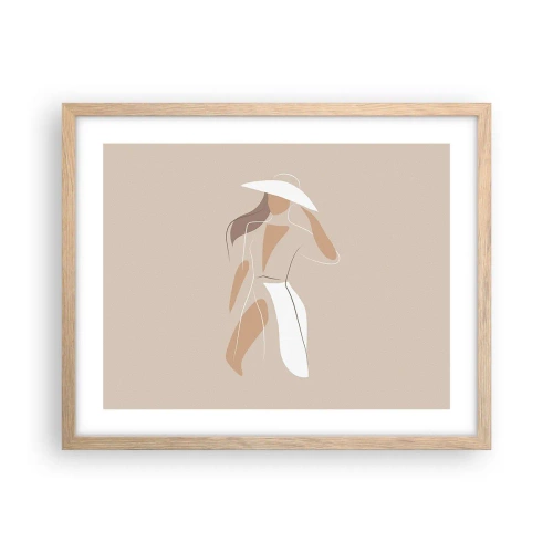 Poster in einem Rahmen aus heller Eiche - Mode macht Spaß - 50x40 cm