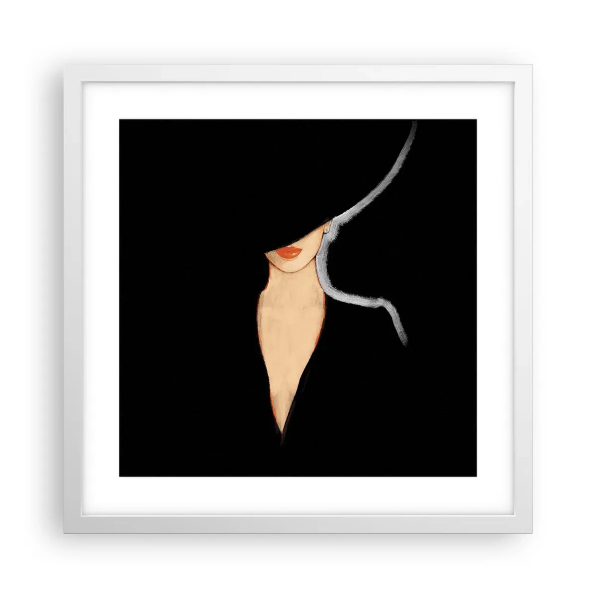 Poster in einem weißen Rahmen - Eleganz und Stil - 40x40 cm