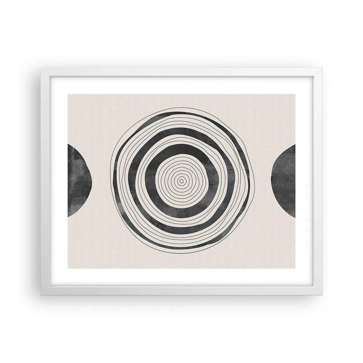 Poster in einem weißen Rahmen - Wichtig ist, was dazwischen liegt - 50x40 cm