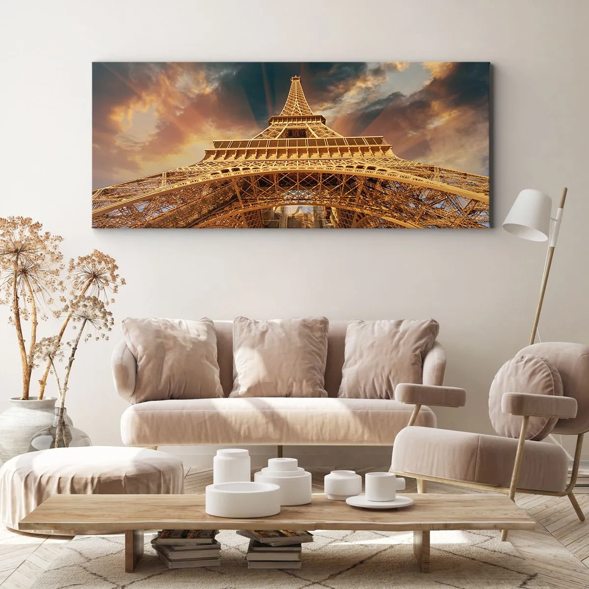 Bild auf Leinwand - Leinwandbild - Wie die Menschheit den Himmel erreichte - 100x40 cm