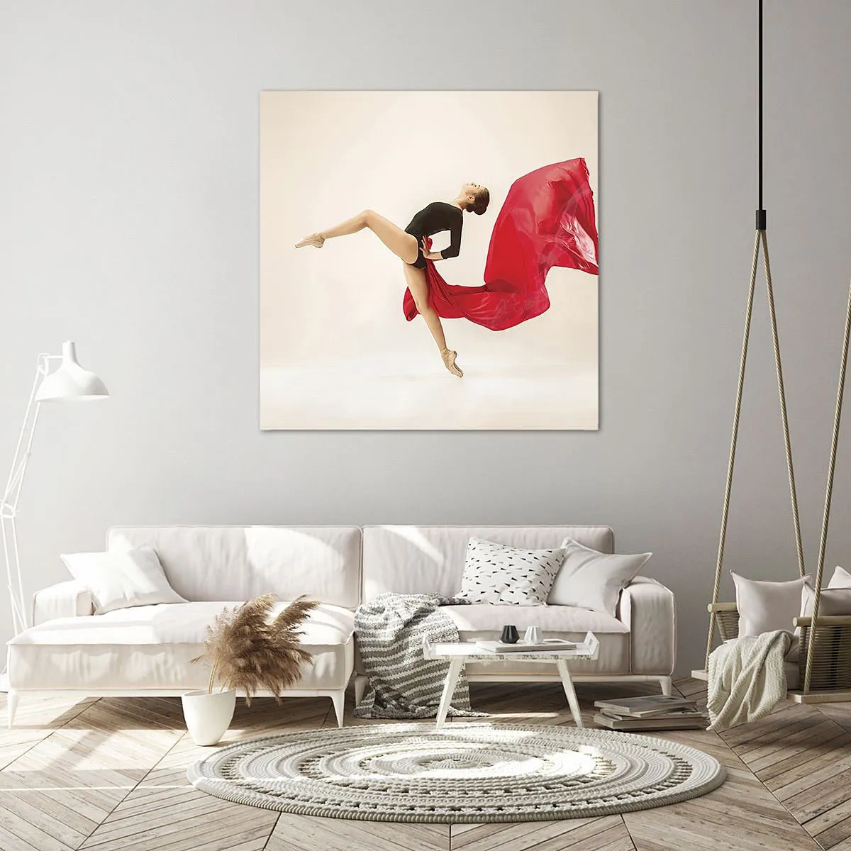 Bild auf Leinwand - Leinwandbild - Rot und Schwarz - 30x30 cm