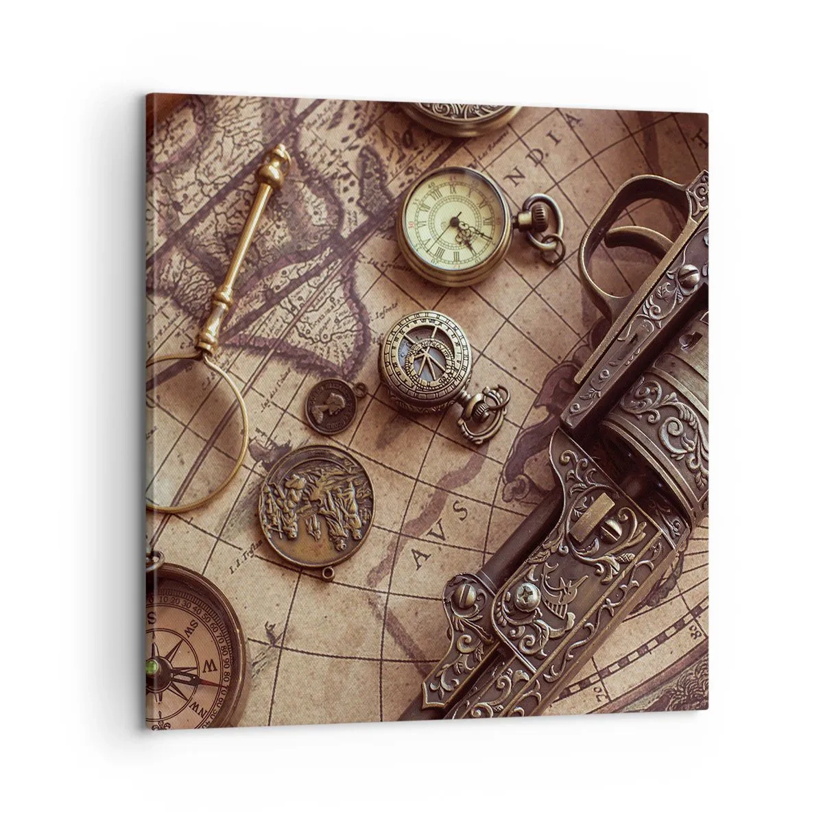 Bild auf Leinwand - Leinwandbild - Das Abenteuer ruft - 60x60 cm