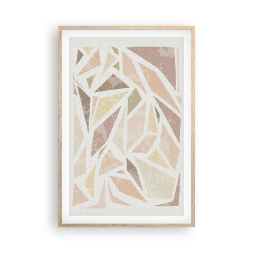 Poster in einem Rahmen aus heller Eiche - Buntglas-Komposition - 61x91 cm