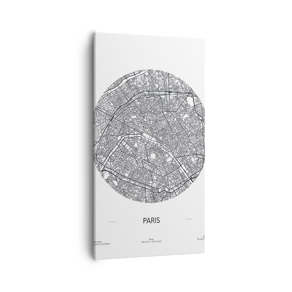 Bild auf Leinwand - Leinwandbild - Anatomie von Paris - 55x100 cm