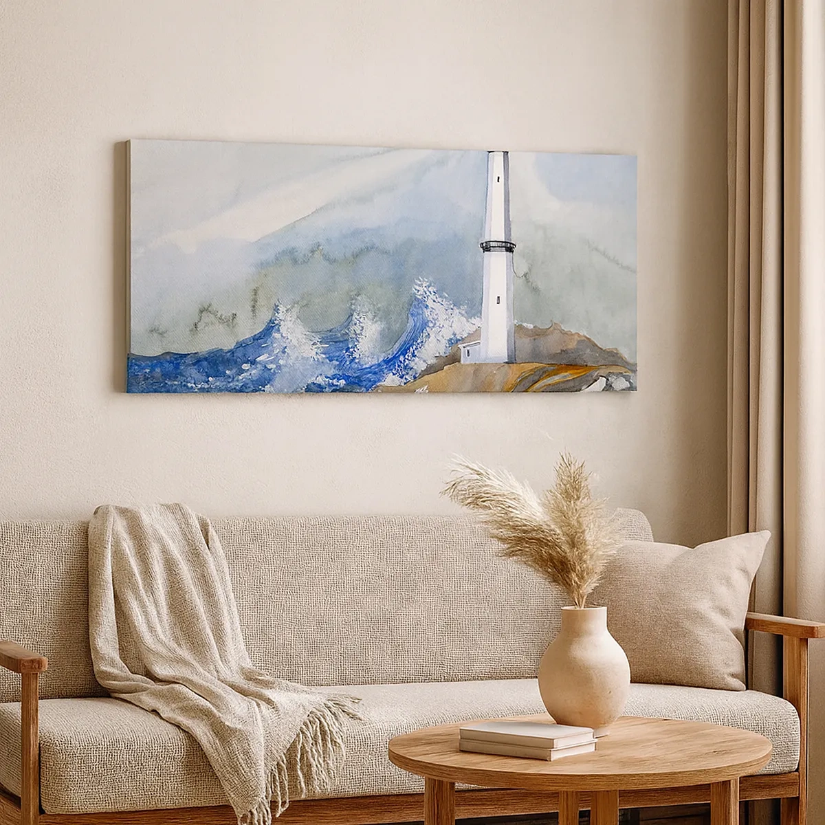 Bild auf Leinwand - Leinwandbild - Gegen die Dunkelheit und den Sturm - 30x30 cm