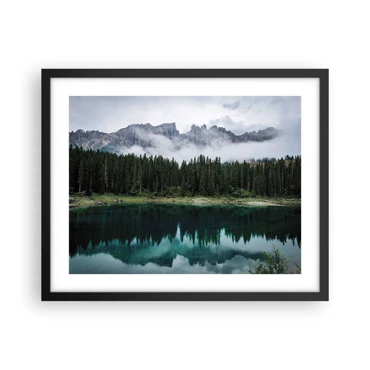 Poster in einem schwarzem Rahmen - Leise, leise, lass uns das Trinkwasser nicht wecken ... - 50x40 cm