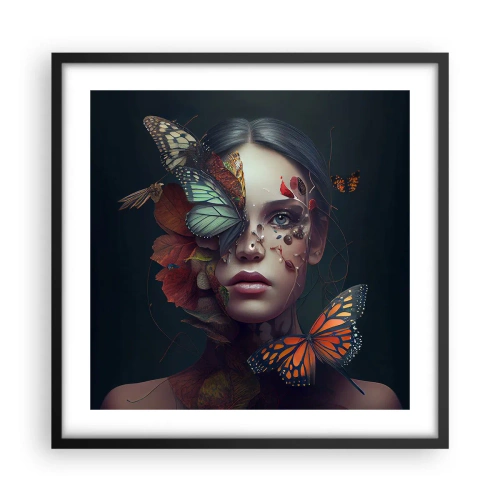 Poster in einem schwarzem Rahmen - Wunderbare Metamorphose - 50x50 cm