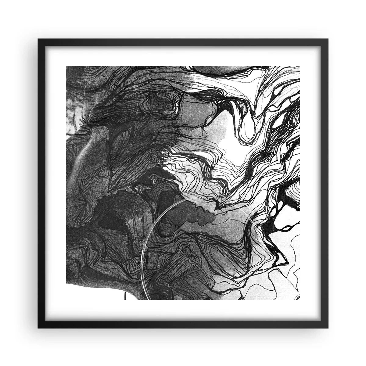 Poster in einem schwarzem Rahmen - Verstrickt in Träume - 50x50 cm