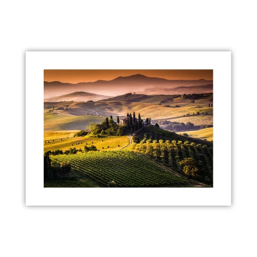 Poster - Arkadien - die toskanische Landschaft - 40x30 cm