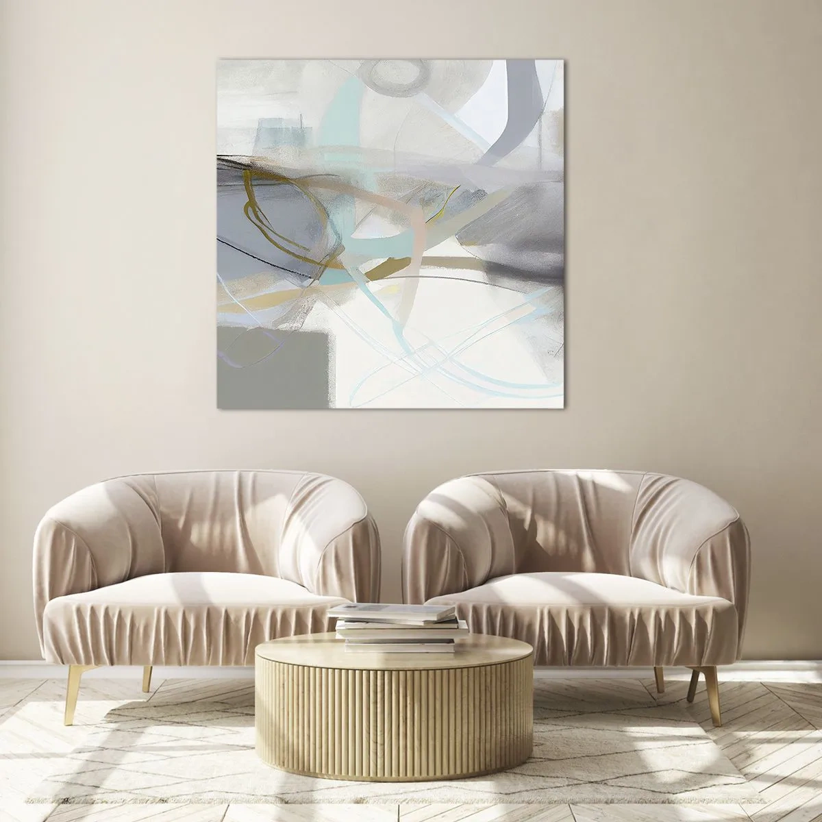 Glasbild - Bild auf glas - Neblige Abstraktion - 30x30 cm