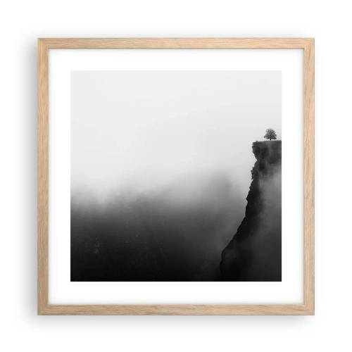 Poster in einem Rahmen aus heller Eiche - Am Rande der Welt - 40x40 cm