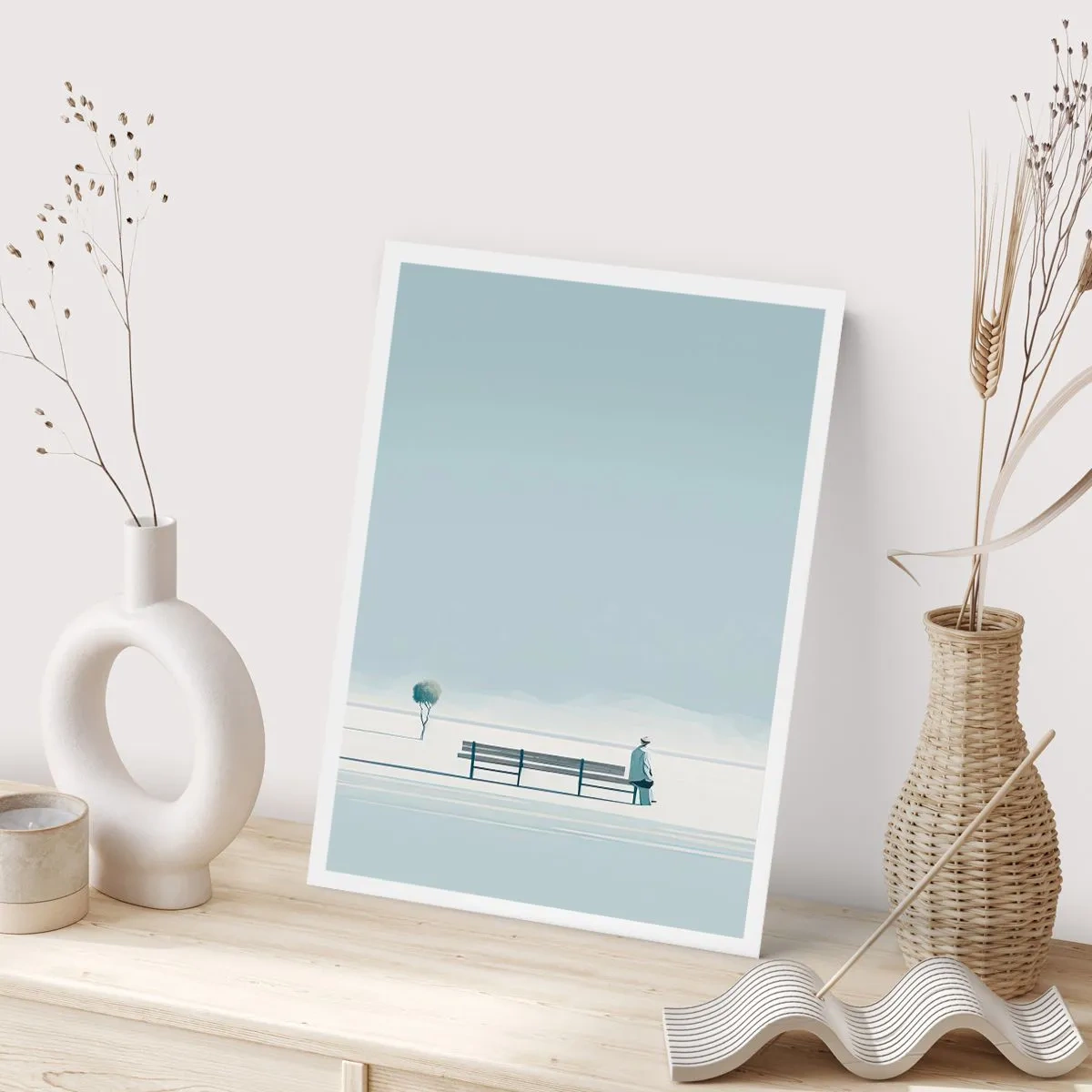 Poster - Ja, ich warte. - 40x50 cm