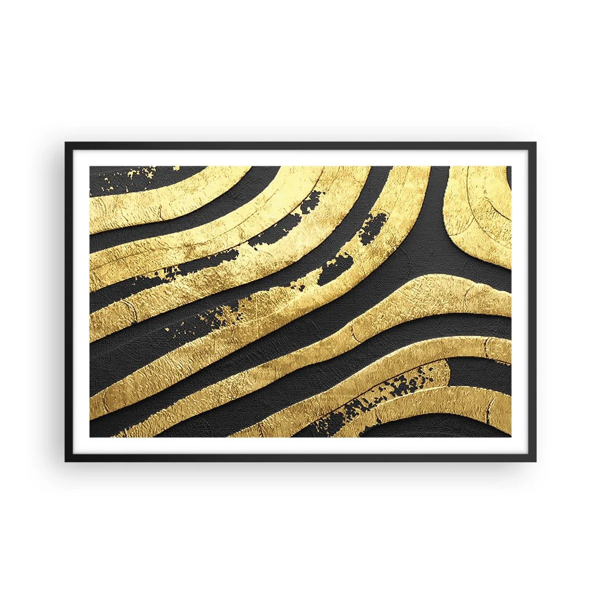 Poster in einem schwarzem Rahmen - Alles fließt - 91x61 cm