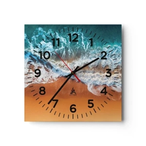 Wanduhr - Glasuhr - Immer Hand in Hand - 40x40 cm