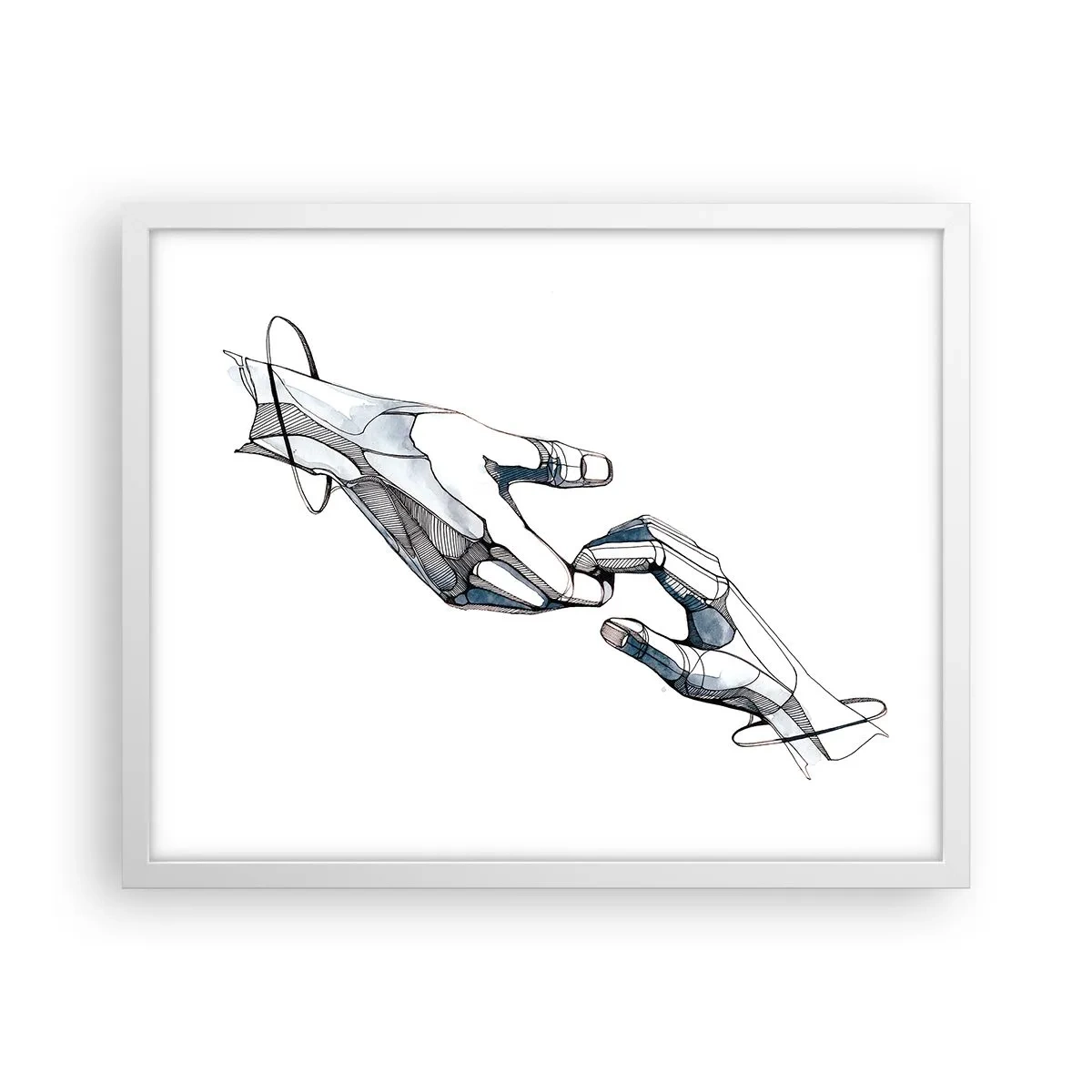 Poster in einem weißen Rahmen - Eine gute Geste - 50x40 cm