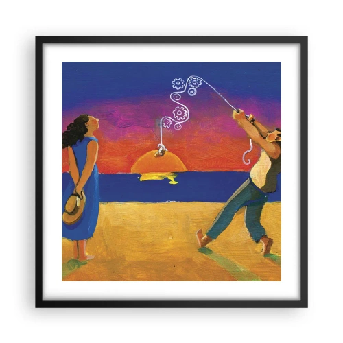 Poster in einem schwarzem Rahmen - Mehr als ein Sternchen vom Himmel - 50x50 cm