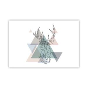 Poster - In einem geometrischen Wald - 91x61 cm