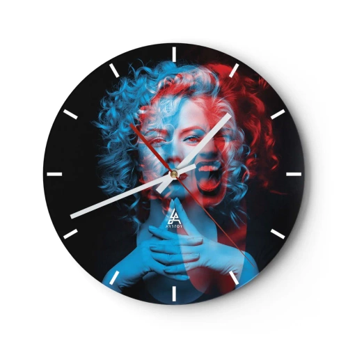 Wanduhr - Glasuhr - Alter Ego - 40x40 cm