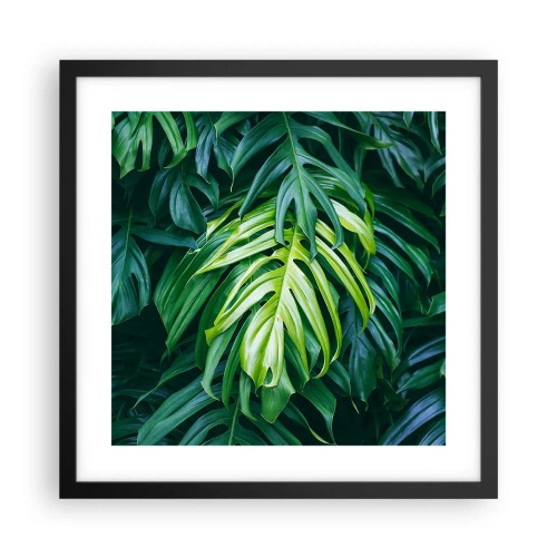 Poster in einem schwarzem Rahmen - Tauchen Sie ein in die Frische - 40x40 cm