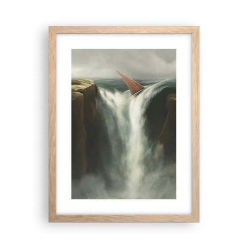 Poster in einem Rahmen aus heller Eiche - Warnung des Lebens - 30x40 cm