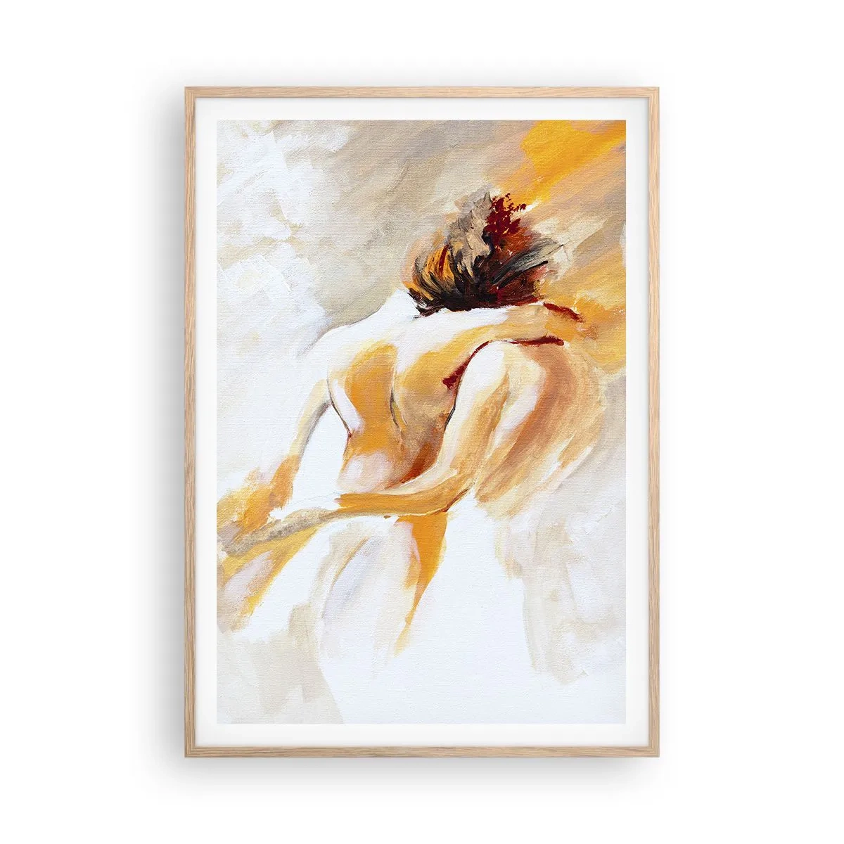 Poster in einem Rahmen aus heller Eiche - Am Himmel der Nähe - 70x100 cm