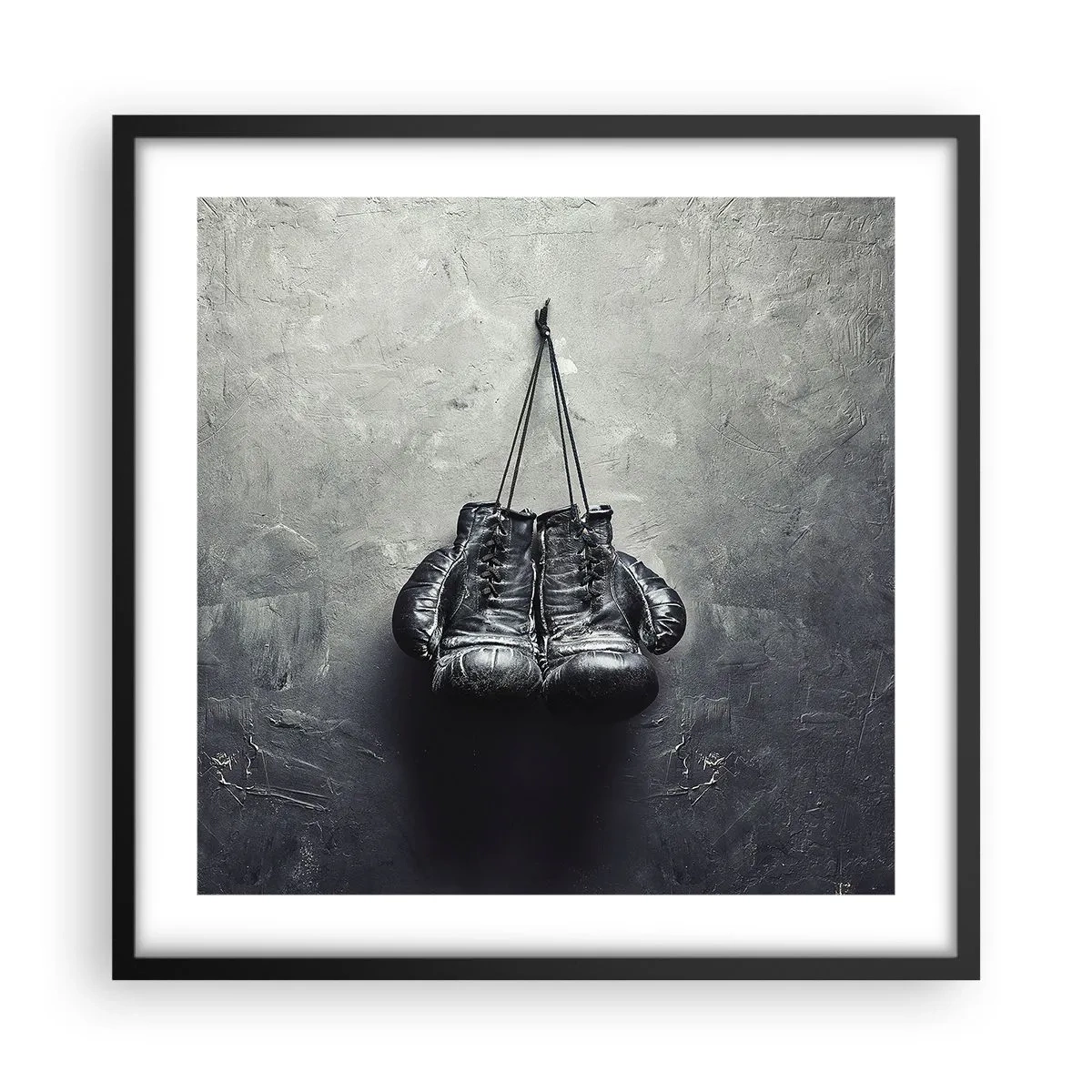 Poster in einem schwarzem Rahmen - Zeit des Kampfes und Zeit des Friedens - 50x50 cm