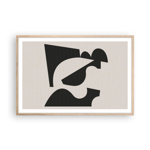 Poster in einem Rahmen aus heller Eiche - Zum Selbstbauen - 91x61 cm