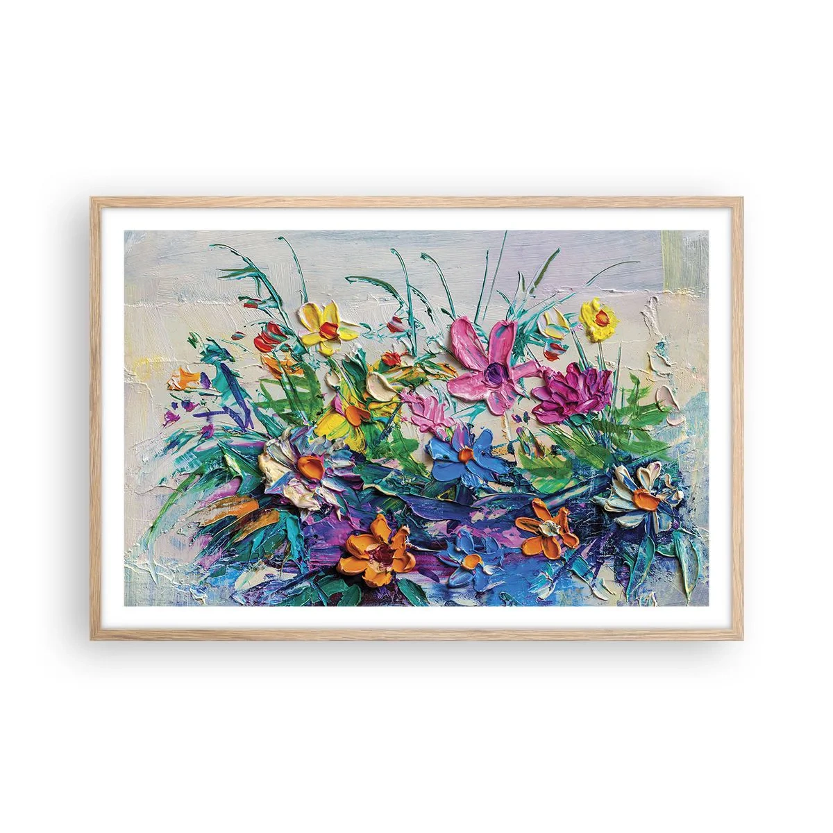 Poster in einem Rahmen aus heller Eiche - Überhaupt kein Stillleben - 91x61 cm