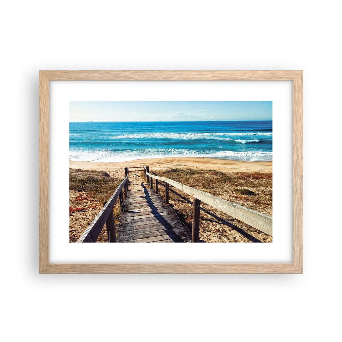 Poster in einem Rahmen aus heller Eiche - Lauf! - 40x30 cm