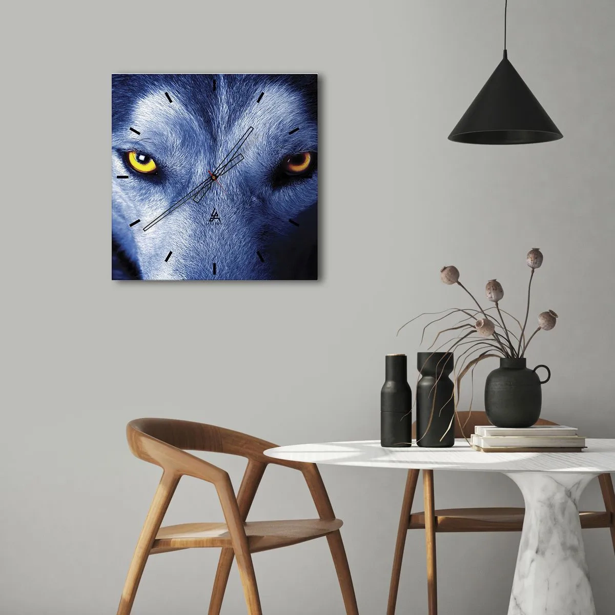 Wanduhr - Glasuhr - Faszinierender Blick - 40x40 cm