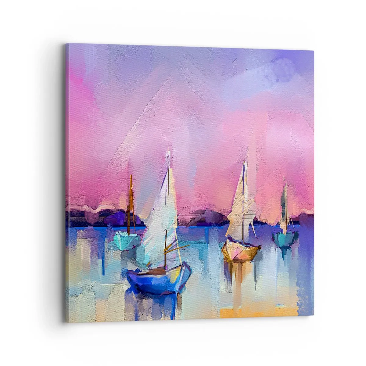 Bild auf Leinwand - Leinwandbild - Richtung: breites Wasser - 70x70 cm