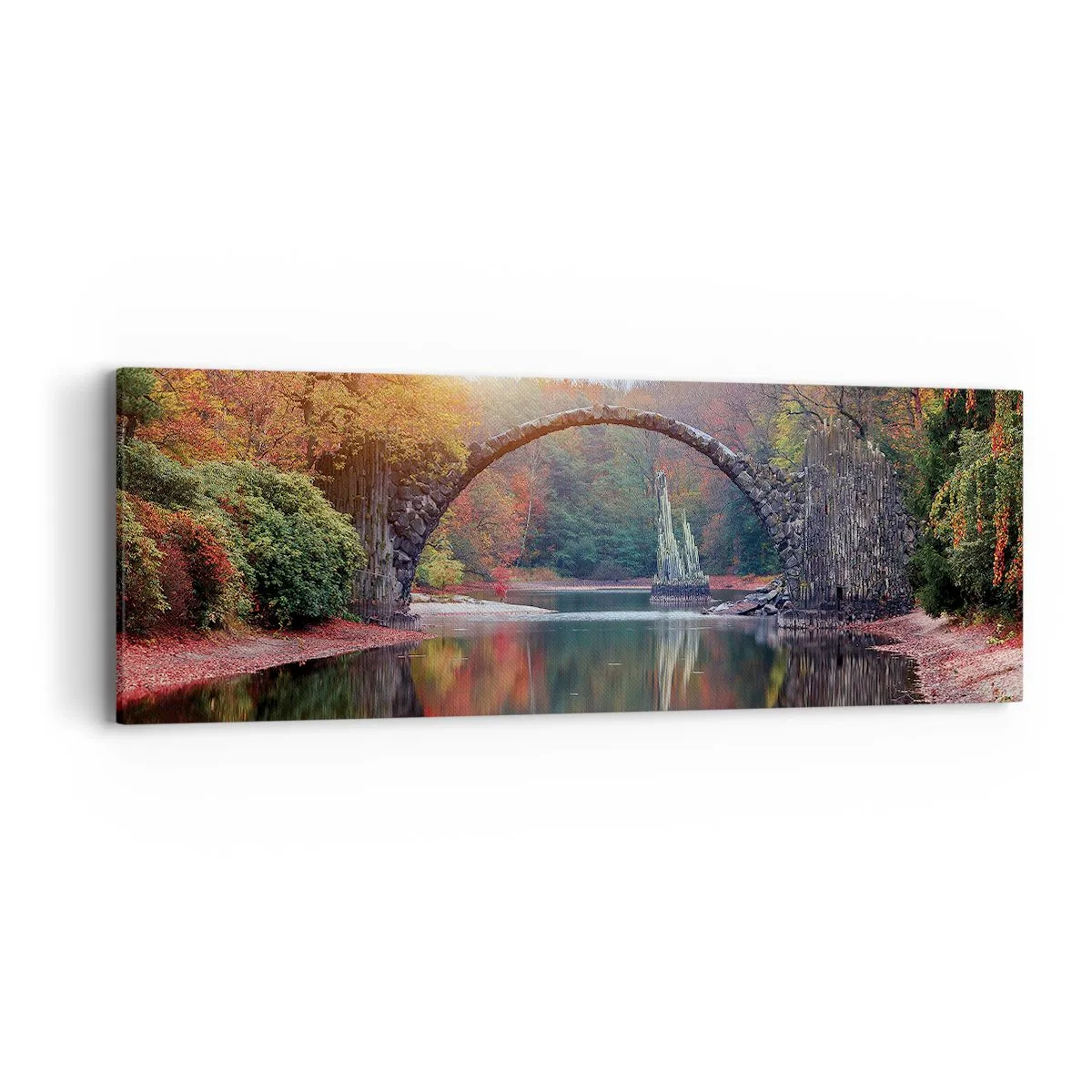 Bild auf Leinwand - Leinwandbild - Auf der anderen Seite des Spiegels - 90x30 cm