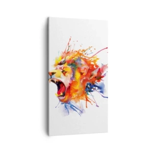 Bild auf Leinwand - Leinwandbild - Um vor Wut zu explodieren - 45x80 cm